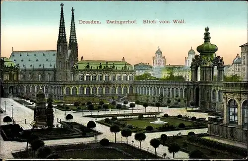 Ak Dresden Altstadt, Zwingerhof
