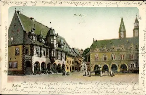 Ak Goslar am Harz, Marktplatz