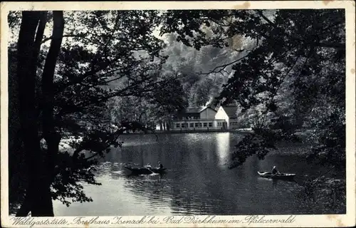 Ak Bad Dürkheim am Pfälzerwald, Forsthaus Isenach, Bootspartie