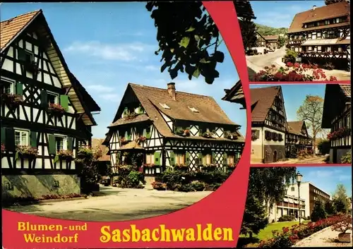 Ak Sasbachwalden im Schwarzwald, Ortsansichten, Fachwerkhäuser, Wohnhaus