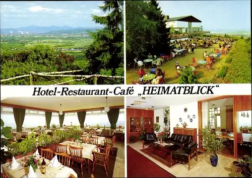 Ak Bornheim am Rhein, Hotel-Restaurant-Cafe Heimatblick, Innenansicht, Terrasse