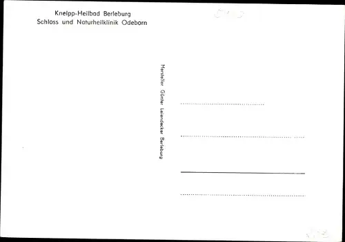 Ak Bad Berleburg in Westfalen, Schloss und Naurheilklinik Odeborn