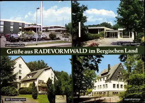 Ak Radevormwald Bergisches Land, Landessportschule, Jugendherberge, Schulungsheim