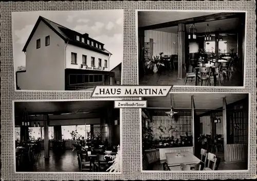 Ak Zwalbach Weiskirchen im Saarland, Pension Haus Martina