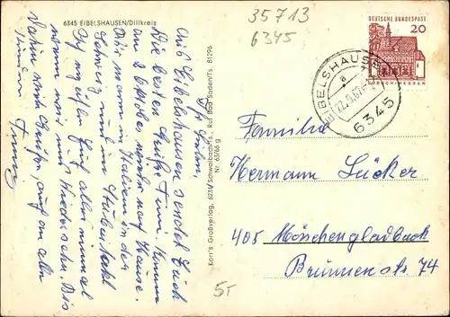 Ak Eibelshausen Eschenburg in Hessen, Ortsansichten