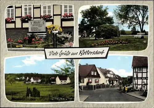 Ak Bellersdorf Mittenaar Hessen, Teilansicht, Straßenansicht