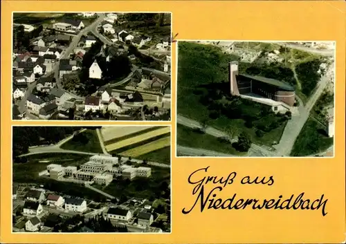 Ak Niederweidbach Bischoffen in Hessen, Luftbild