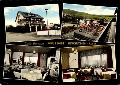 Ak Biskirchen Leun an der Lahn, Café Pension Am Hain