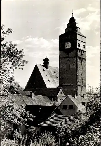 Ak Lich in Hessen, Wehrturm und Kirche