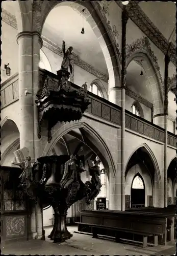 Ak Lich in Hessen, Marienstiftskirche, Kanzel