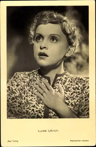 Ak Schauspielerin Luise Ullrich, Portrait