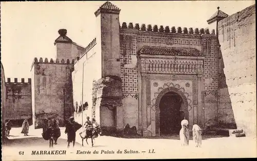 Ak Marrakesch Marokko, Entree du Palais du Sultan
