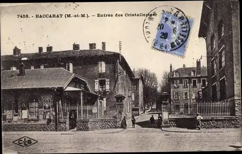 Ak Baccarat Meurthe et Moselle, Entree des Cristalleries