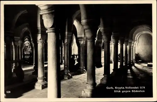 Ak Gurk in Kärnten, Krypta, Blick gen Südosten