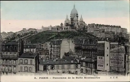 Ak Paris XVIII. Arrondissement Buttes-Montmartre, Panorama