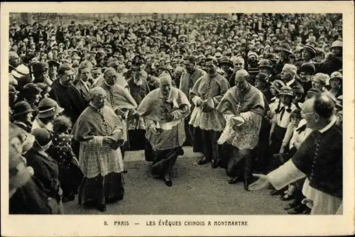 Ak Paris XVIII. Arrondissement Buttes-Montmartre, Les Eveques Chinois