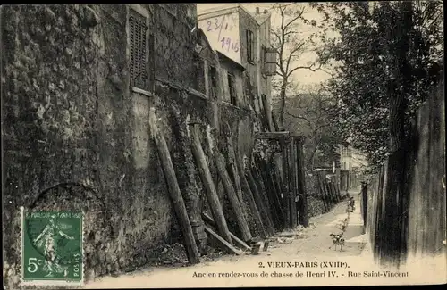 Ak Paris XVIII. Arrondissement Buttes-Montmartre, Ancien rendez-vous de chasse de Henri IV