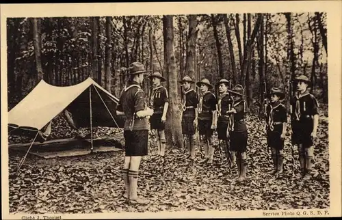 Ak Les Scouts de France, l'Inspection, Pfadfinder