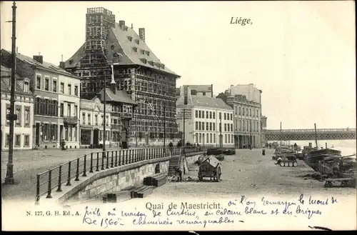 Ak Liège Lüttich Wallonien, Quai de Maestricht