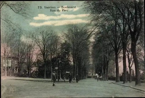 Ak Verviers Wallonien Lüttich, Boulevard Rue du Parc