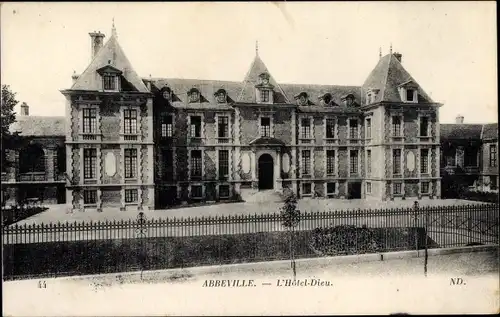 Ak Abbeville Somme, L'Hotel Dieu