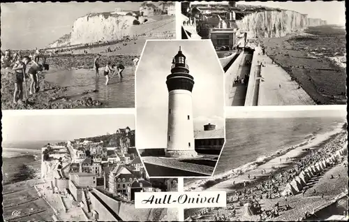 Ak Onival Ault Somme, Le Phare, Plage, Ortsansichten, Strand, Promenade, Leuchtturm