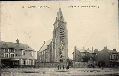 Ak Abbeville Somme, L'Eglise du Faubourg Rouvroy