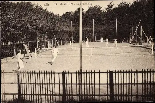 Ak St. Aubin Frankreich, Les Tennis