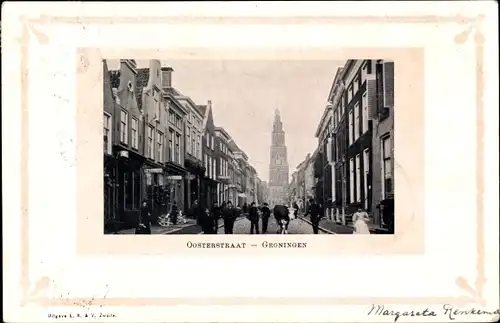 Passepartout Ak Groningen Niederlande, Oosterstraat