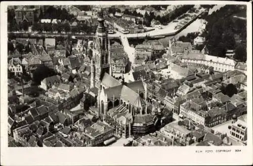 Ak Breda Nordbrabant Niederlande, Groote Kerk, Luftbild