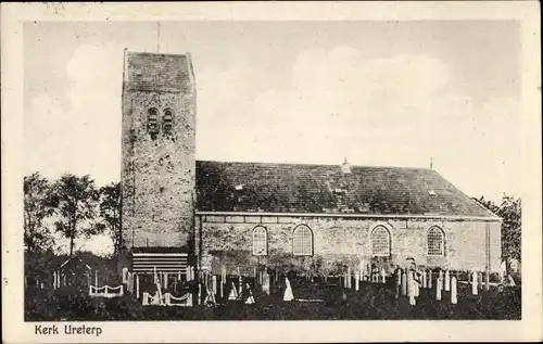 Ak Ureterp Friesland Niederlande, Ned. Herv. Kerk, Friedhof