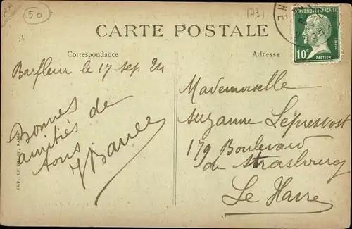 Ak Gatteville Manche, Le Phare et le Semaphore, Leuchtturm