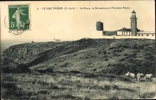 Ak Cap Frehel Côtes-d’Armor, Le Phare, le Semaphore et l'Extreme Pointe