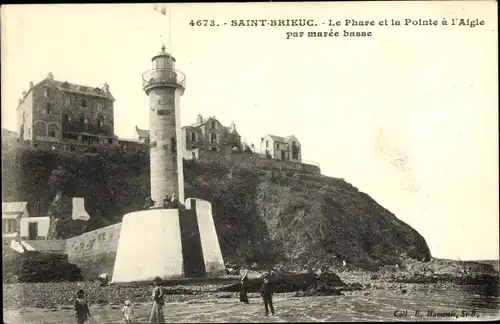 Ak Saint Brieuc Côtes d'Armor, Le Phare et la Pointe a l'Aigle par maree basse