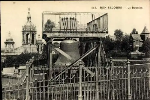 Ak Bonsecours Seine Maritime, Le Bourdon, Glocke