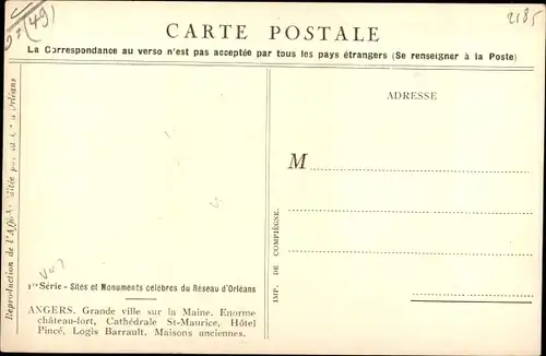 Künstler Ak Duval, C., Angers Maine et Loire, Grande ville sur la Maine, Corcuits Automobiles