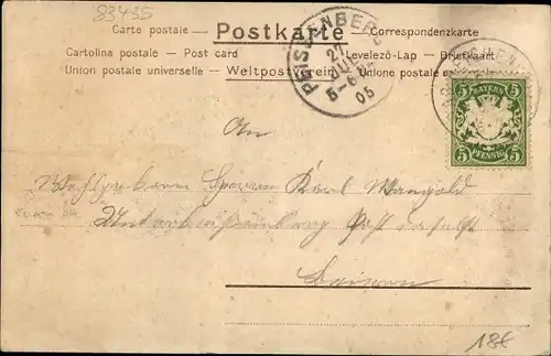 Litho Nonn Bad Reichenhall in Oberbayern, Hotel Restaurant Fuchs