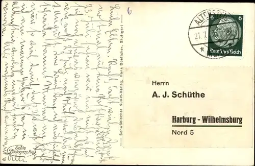 Ak Stuttgart in Baden Württemberg, Totalansicht der Ortschaft