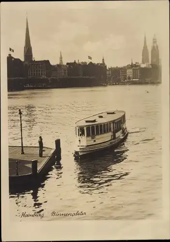 Ak Hamburg Mitte Altstadt, Salondampfer auf der Binnenalster