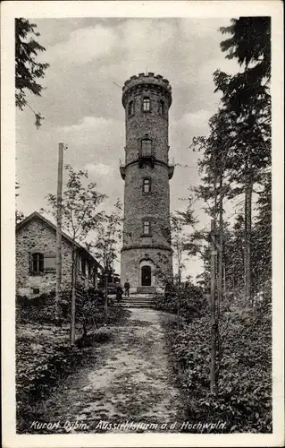 Ak Oybin in der Oberlausitz, Zittauer Gebirge, Hochwald, Aussichtsturm