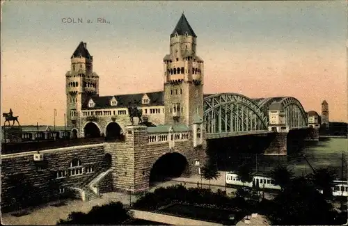 Ak Köln am Rhein, Blick auf Brücke