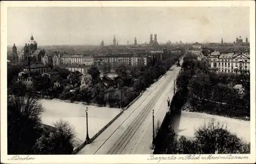 Ak München, Isarpartie, Maximilianeum