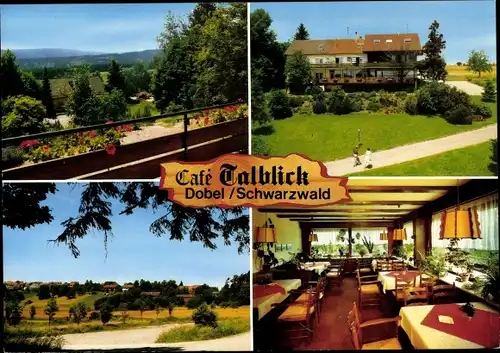Ak Dobel im Schwarzwald, Cafe Pension Talblick, Innenansicht