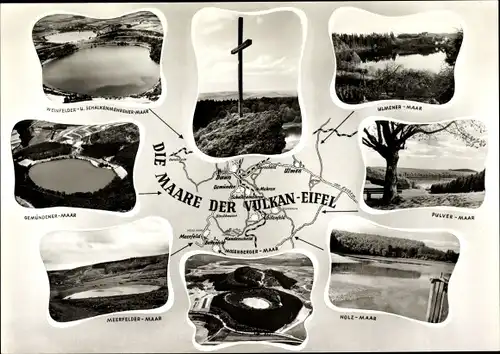 Ak Daun in der Eifel, Pulvermaar, Gemündener Maar, Schalkenmehrener Maar