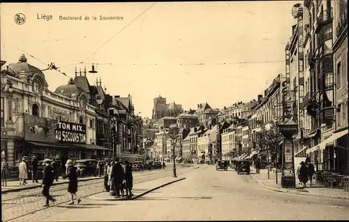 Ak Liège Lüttich Wallonien, Boulevard de la Sauveniere