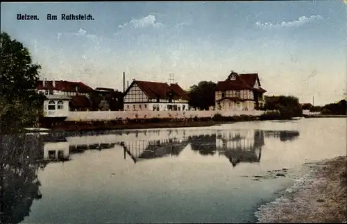 Ak Uelzen in Niedersachsen, Partie am Ratsteich