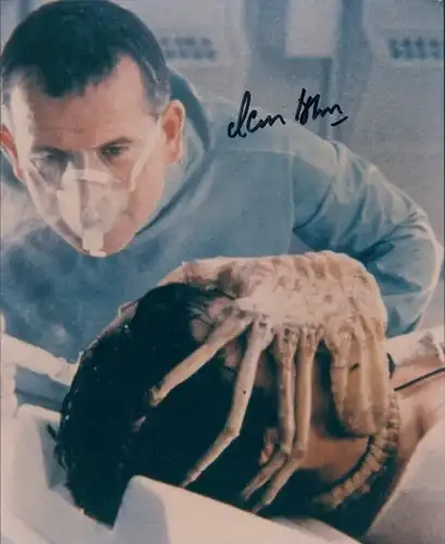 Ian Holm als Ash, Alien, Original Autogramm, bekannt als Bilbo in Herr der Ringe