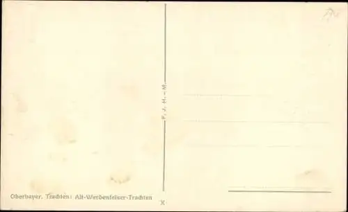 Ak Hochzeitlader, Oberbayerische Trachten, Alt Werdenfelser Trachten