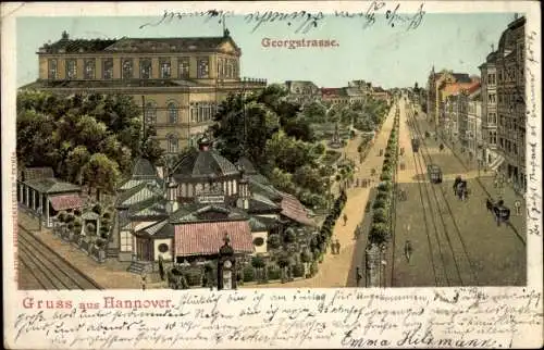 Litho Hannover, Georgstraße, Cafe Kröpcke