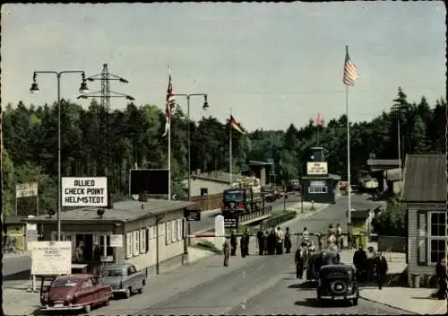 Ak Helmstedt in Niedersachsen, Zonengrenze, Autobahn-Kontrollpunkt, Allied Check Point